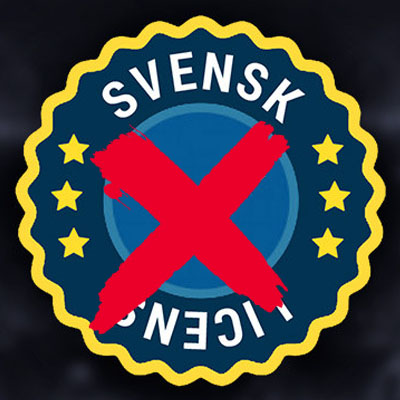 Svensk licens överkryssat